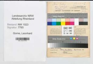 Entnazifizierung Leonhard Gorne , geb. 09.11.1904 ()