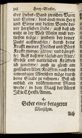4. Gebet eines betagten Menschen.