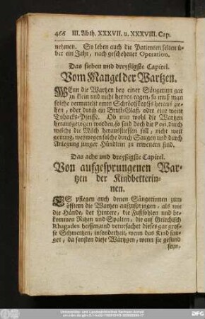Das acht und dreyßigste Capitel. Von aufgesprungenen Wartzen der Kindbetterinnen.