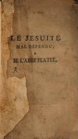 Le Jésuite mal défendu