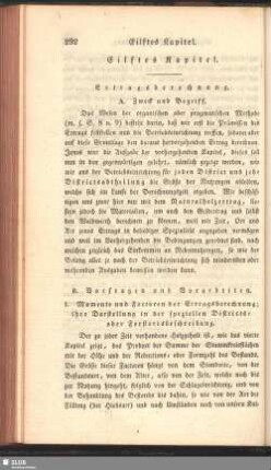 Eilftes Kapitel. Ertragsberechnung