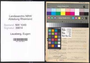Entnazifizierung Eugen Lausberg , geb. 08.03.1883 (Landwirt)