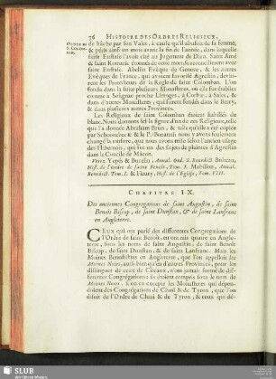 Chapitre IX. Des anciennes Congregations de saint Augustin, de saint Benoît Biscop, de saint Dunstan, & de saint Lanfranc en Angleterre