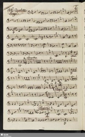 1416. Quartetto: Ah Dorina vezzosa / Sarti, G.