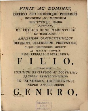 Pietas academica, s. Oratio, quam H. Theod. Pagenstechero post peractas exequias habuit