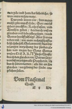 Vom Nachtmal Christi.