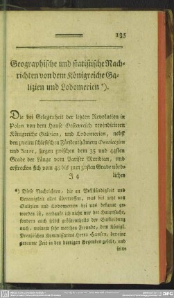 Geographische und statistisceh Nachrichten von dem Königreiche Galizien und Lodomerien