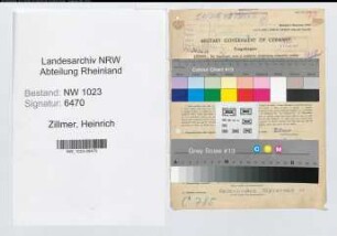Entnazifizierung Heinrich Zillmer , geb. 10.09.1893 (Bahnschutzpolizist)