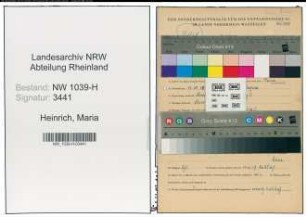 Entnazifizierung Maria Heinrich , geb. 11.10.1893 ()
