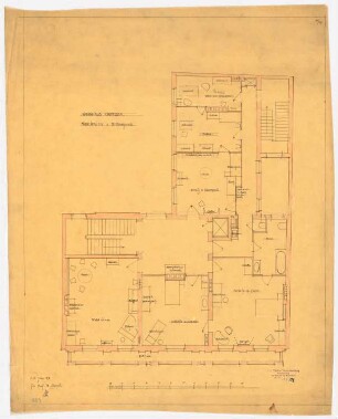 Wohnhaus Kretzer, Berlin-Tiergarten: Möblierungsplan 2. Obergeschoss 1:50