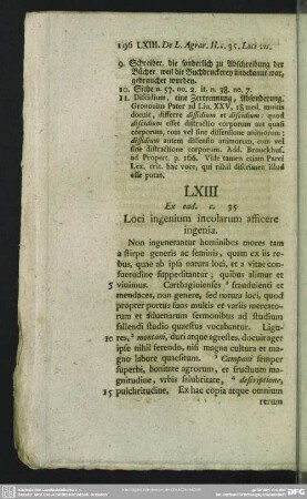 LXIII Ex ead. c. 35 Loci ingenium incolarum afficere ingenia