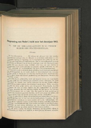 Begrooting van Nederl.-Indie voor het dienstjaar 1913.