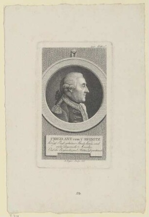 Bildnis des Fried. Ant. FRHR v. Heynitz