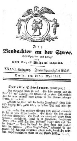 22. Stueck, 29. Mai 1837