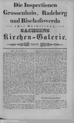 Medingen, Großdittmannsdorf, Großnaundorf, Lomnitz : 8. Lieferung