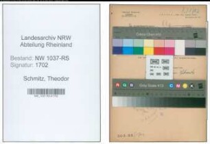 Entnazifizierung Theodor Schmitz , geb. 00.00.0000 ()