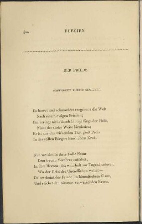 Der Friede.