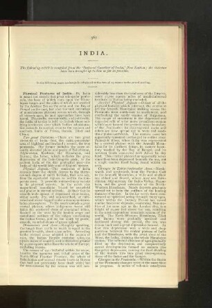 India, General Information and Statistical Tables