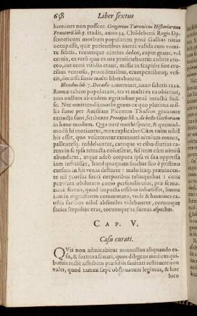 Cap. V. Casu curati.