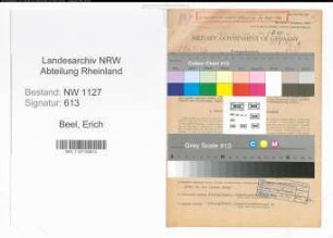 Entnazifizierung Erich Beel , geb. 31.10.1904 (Amtsgerichtsrat)