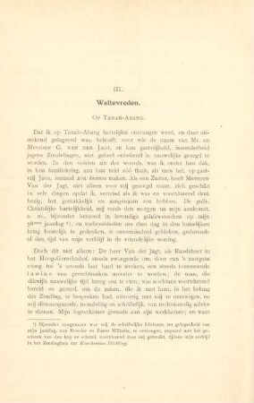 III. Weltevreden