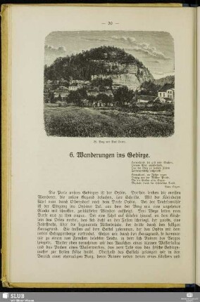 6. Wanderungen ins Gebirge