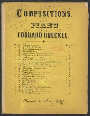 Grandes Etudes pour le piano op. 19