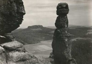 Elbsandsteingebirge. Barbarine am Pfaffenstein mit Gohrisch