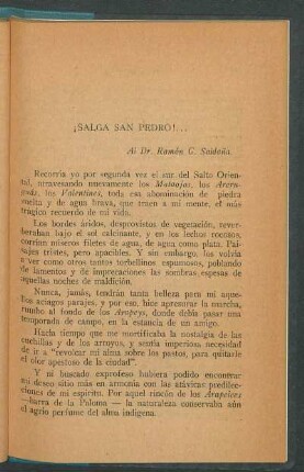 ¡Salga San Pedro!...