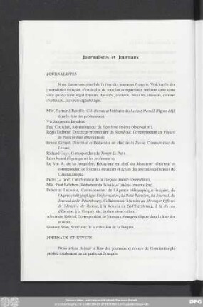 Journalistes et Journaux