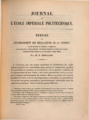 Journal de l'Ecole Polytechnique. 26 = Cah. 43. 1870