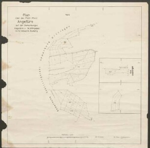 Plan über den Pfarr-Wald Angeltürn auf den Gemarkungen Angeltürn u. Schillingstadt im Forstbezirk Boxberg