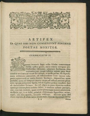 Artifex Ea Quae Sibi Non Conveniunt Fingens Poetae Monitor.