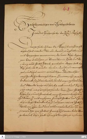 Brief von Henriette Amalie v. Reuß-Obergreiz an August Hermann Francke.