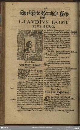Der sechste Römische Keyser ist Claudius Domitius Nero