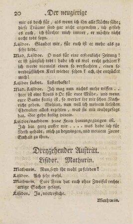 Dreyzehender Auftritt