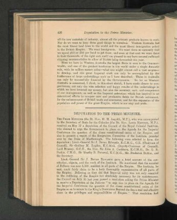 Deputation To The Prime Minister.