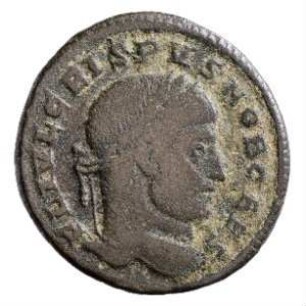 Münze, Follis, Aes 3, 324 - 325 n. Chr.