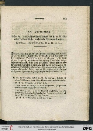 XX.-XXIX. Erörterung