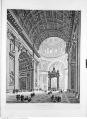 Scenografia degli interni delle più belle chiese e basiliche antiche di Roma, Tafel XXV: S. Pietro in Vaticano ...