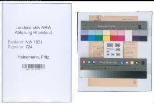 Entnazifizierung Fritz Heinemann , geb. 15.02.1901 (Verwaltung)