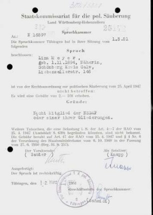 Meyer, Lina