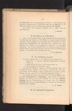 38. Der akademische Gesangverein.