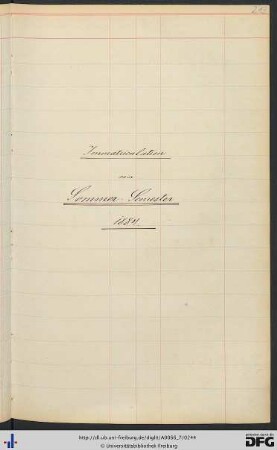 [fol. 213] Sommersemester 1884