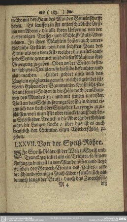 LXXVII. Von der Speiß-Röhre