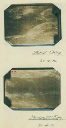2 Fotos der Gelände nördlich und nordwestlich von Cléry(-sur-Somme) (Luftbilder)