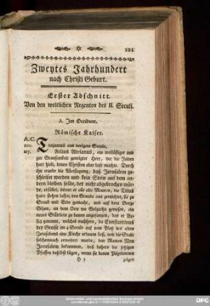 Zweytes Jahrhundert nach Christi Geburt.