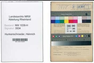 Entnazifizierung Heinrich Hunkenschroeder , geb. 15.12.1905 (Lehrer)