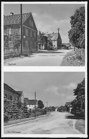 Schänitz. Gasthof und Dorfstraße