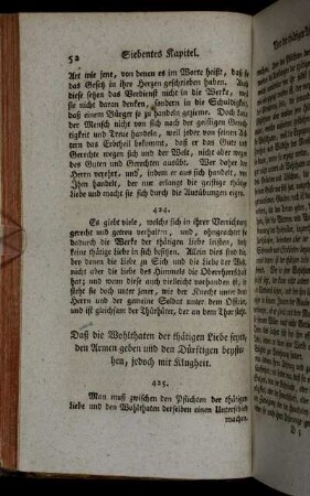 Daß die Wohlthaten der thätigen Liebe seyen, den Armen geben und den Dürftigen beystehen, jedoch mit Klugheit.